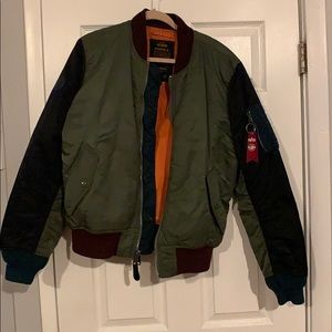Alpha Industries color block flight jacket